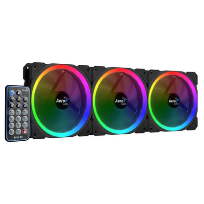 Aerocool Orbit RC ARGB 3 Pack | 120mm Case Fans met Remote Control - Matmuis