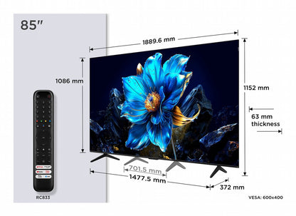 TCL P7K 85P7K | 85" 4K QLED | Google TV | Dolby Vision & HDR10+