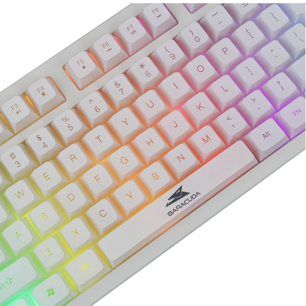 Baracuda KRILL RGB | Tenkeyless Bedraad Gaming Toetsenbord | QWERTY | Wit - Matmuis - Matmuis