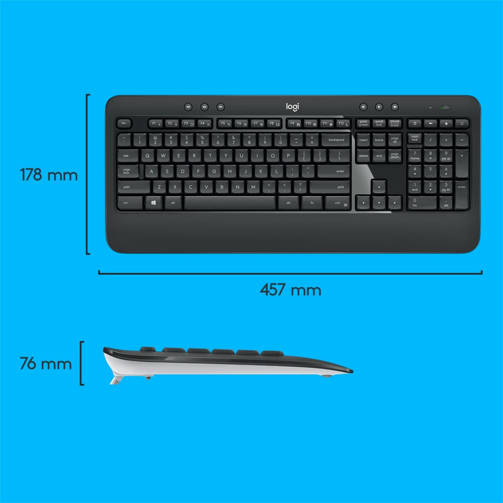 QWERTZ | Logitech MK540 Advanced | Draadloze Muis en Toetsenbordcombo | QWERTZ - Matmuis - Matmuis