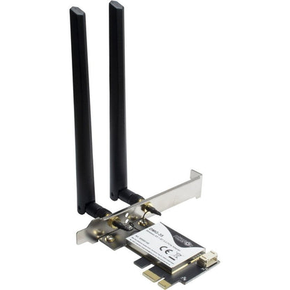 Inter-Tech DMG-35 | Wi-Fi 6 & Bluetooth 5.0 PCIe Adapter | 3000 Mbps | Dual-band (2,4 GHz / 5 GHz) | Intel AX200 Chipset | PCIe x1 - Matmuis - Matmuis