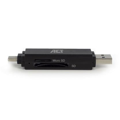 ACT AC6375 | Geheugenkaartlezer | USB 3.2 Gen 1 | Zwart - Matmuis