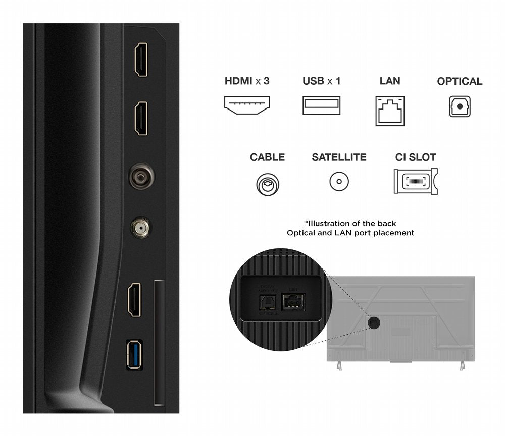 TCL 43P69K 43" | 4K UHD Smart TV | Google TV | Dolby Vision | Zwart