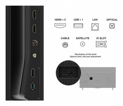 TCL 43P69K 43" | 4K UHD Smart TV | Google TV | Dolby Vision | Zwart