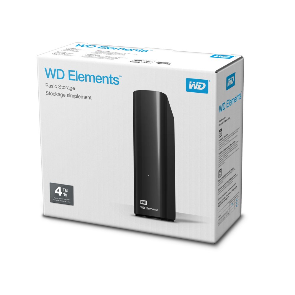 WD Elements Externe Harde Schijf | 4TB | USB 3.2 | Zwart - Matmuis