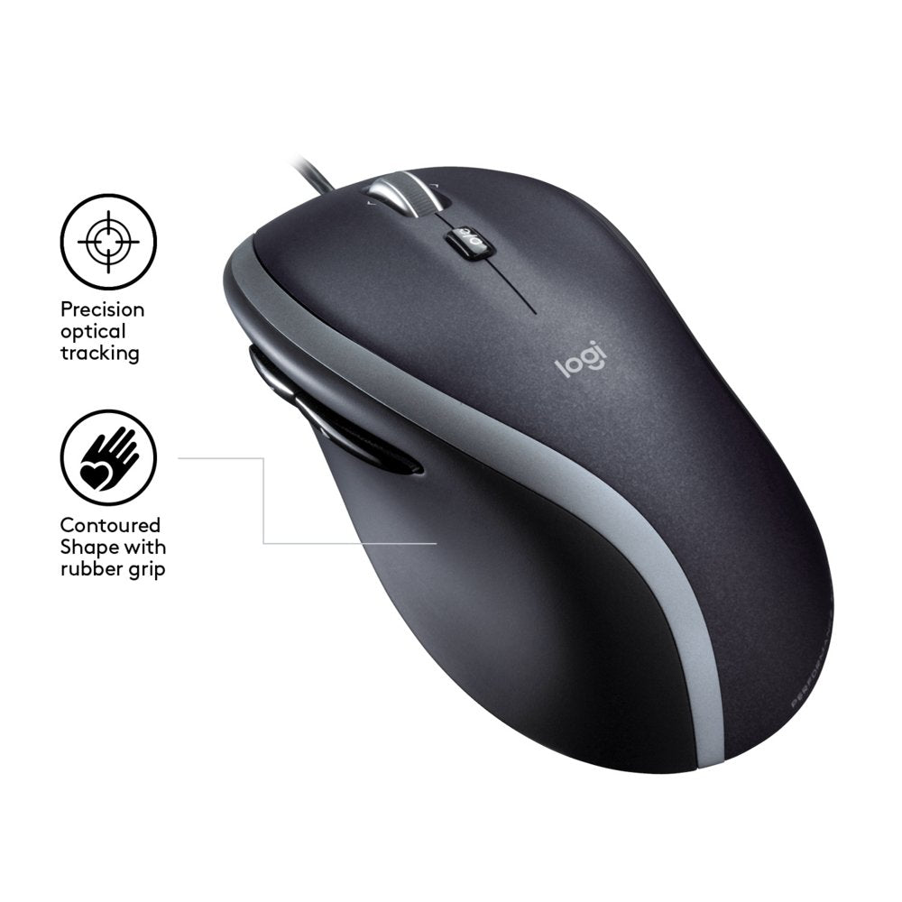 Logitech M500 | 1000 DPI Laser Sensor | Bedrade USB Muis | 7 Knoppen | Supersnel Scrollwiel | Rechtshandig | Zwart - Matmuis - Matmuis