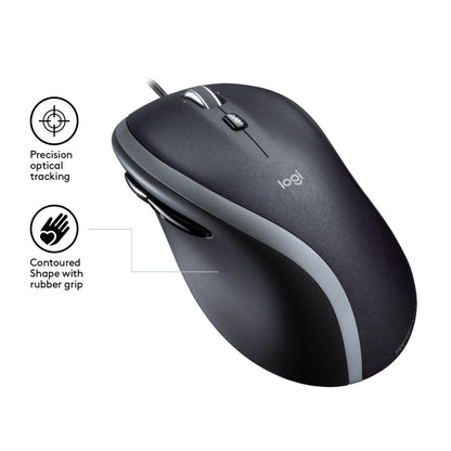 Logitech M500 | 1000 DPI Laser Sensor | Bedrade USB Muis | 7 Knoppen | Supersnel Scrollwiel | Rechtshandig | Zwart - Matmuis - Matmuis