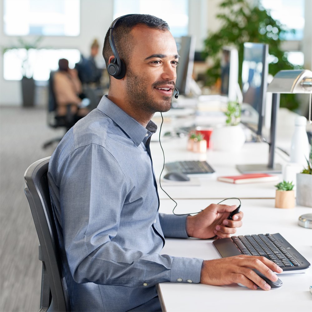 Logitech H960 | Bedrade On-ear Headset USB-A | Zwart - Matmuis - Matmuis
