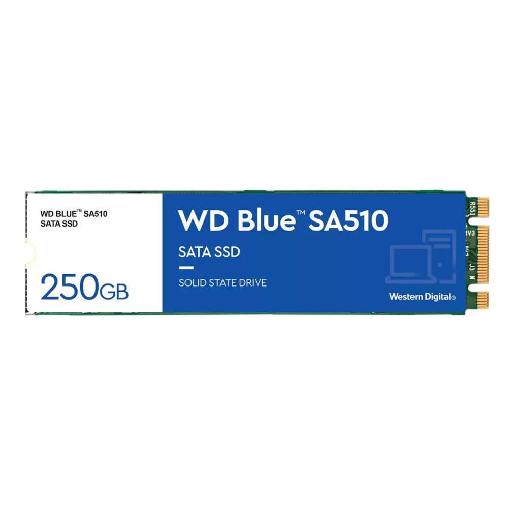 Western Digital Blue SA510 | 250GB SATA SSD | M.2 | 555MB/s Lezen | 440MB/s Schrijven - Matmuis