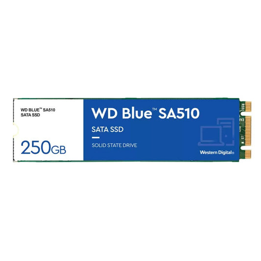 Western Digital Blue SA510 | 250GB SATA SSD | M.2 | 555MB/s Lezen | 440MB/s Schrijven - Matmuis