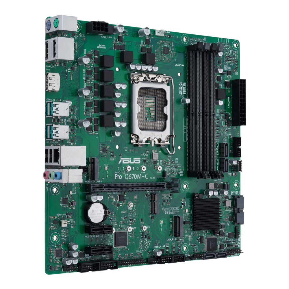 ASUS PRO Q670M-C-CSM | Socket LGA 1700 | Intel Q670 | 4xDDR5 | Micro-ATX | Moederbord - Matmuis - Matmuis