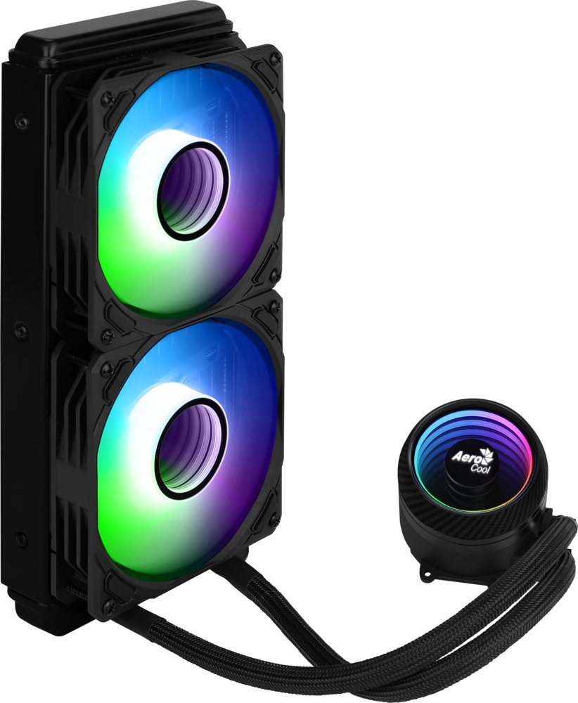 Aerocool Mirage L240 2 x 120MM ARGB RGB/GAMING Waterkoeler - Matmuis
