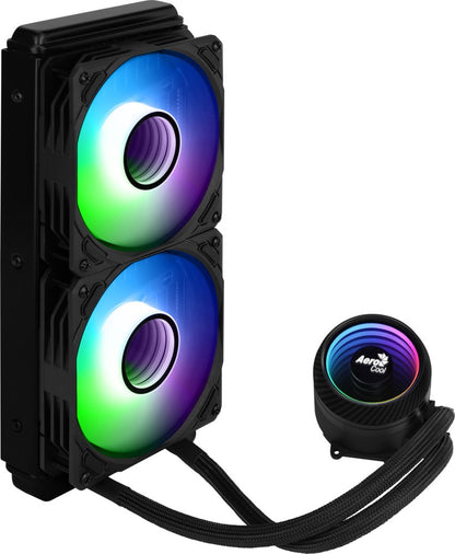 Aerocool Mirage L240 2 x 120MM ARGB RGB/GAMING Waterkoeler - Matmuis