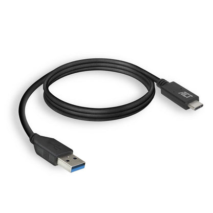 ACT AC7416 | USB 3.2 Gen 1 | USB-C naar USB-A | 1m | Zwart - Matmuis - Matmuis