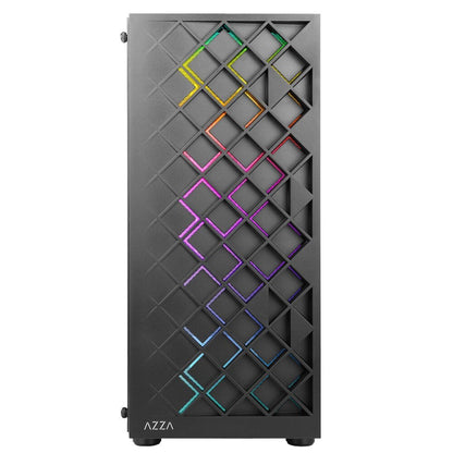 Azza Spectra RGB | Midi Tower Case | Zwart - Matmuis