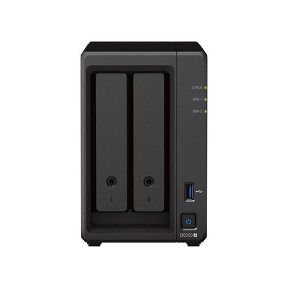 Synology DiskStation DS723+ NAS | 2 Drive Bays | AMD Ryzen R1600 | 2x Gigabit Ethernet | Zwart - Matmuis - Matmuis