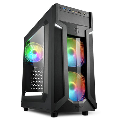 Sharkoon VG6-W RGB | Midi Tower Case | Zwart - Matmuis