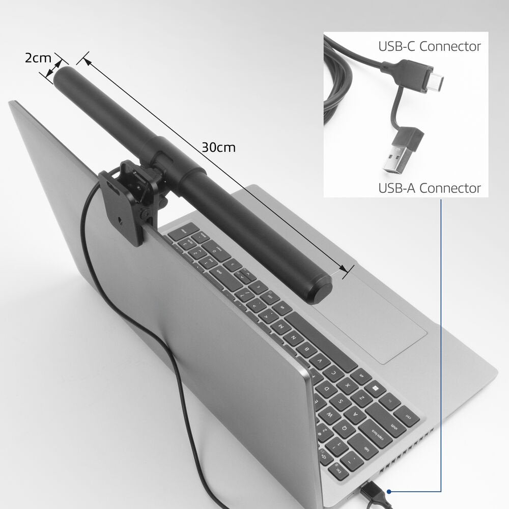 ACT AC8050 | Clip-on Laptop LED-lamp | Dimbaar | Voeding via USB - Matmuis - Matmuis