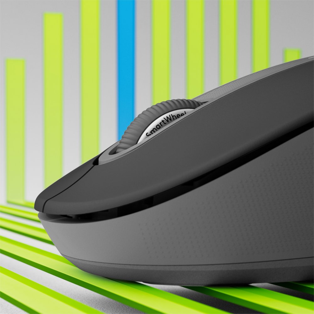 Logitech Signature M650 | Draadloze Muis | Linkshandig | RF + Bluetooth | 2000 DPI | Grafiet - Matmuis - Matmuis