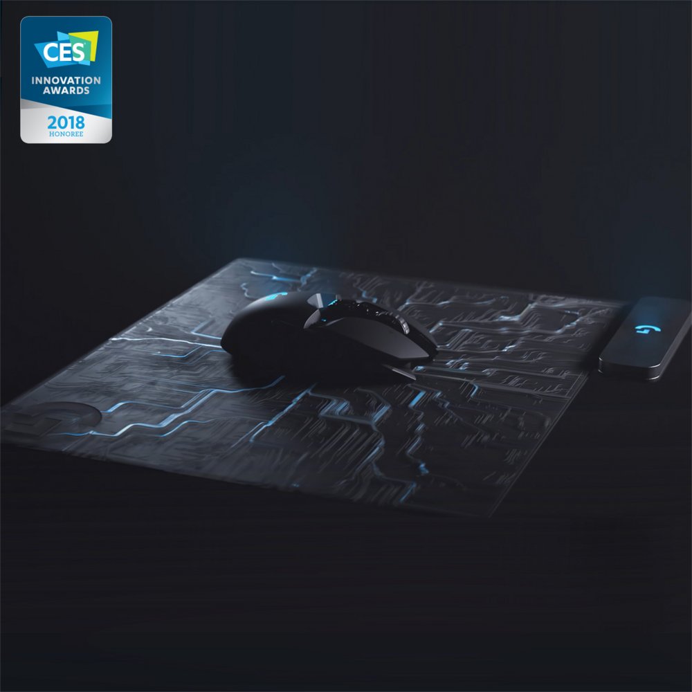 Logitech G903 Lightspeed | Ambidextrous Draadloze Gaming Muis | RF-Draadloos + USB-A | 25.600 DPI | Zwart - Matmuis - Matmuis