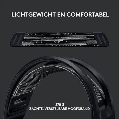 Logitech G G733 LIGHTSPEED Wireless Gaming Headset | RGB | Zwart - Matmuis