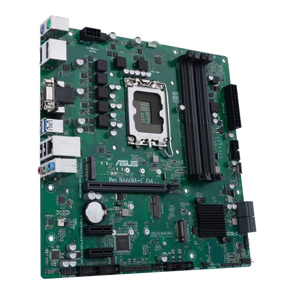 ASUS PRO B660M-C D4-CSM | Socket LGA 1700 | Intel B660 | 4xDDR4 | Micro-ATX | Moederbord - Matmuis - Matmuis