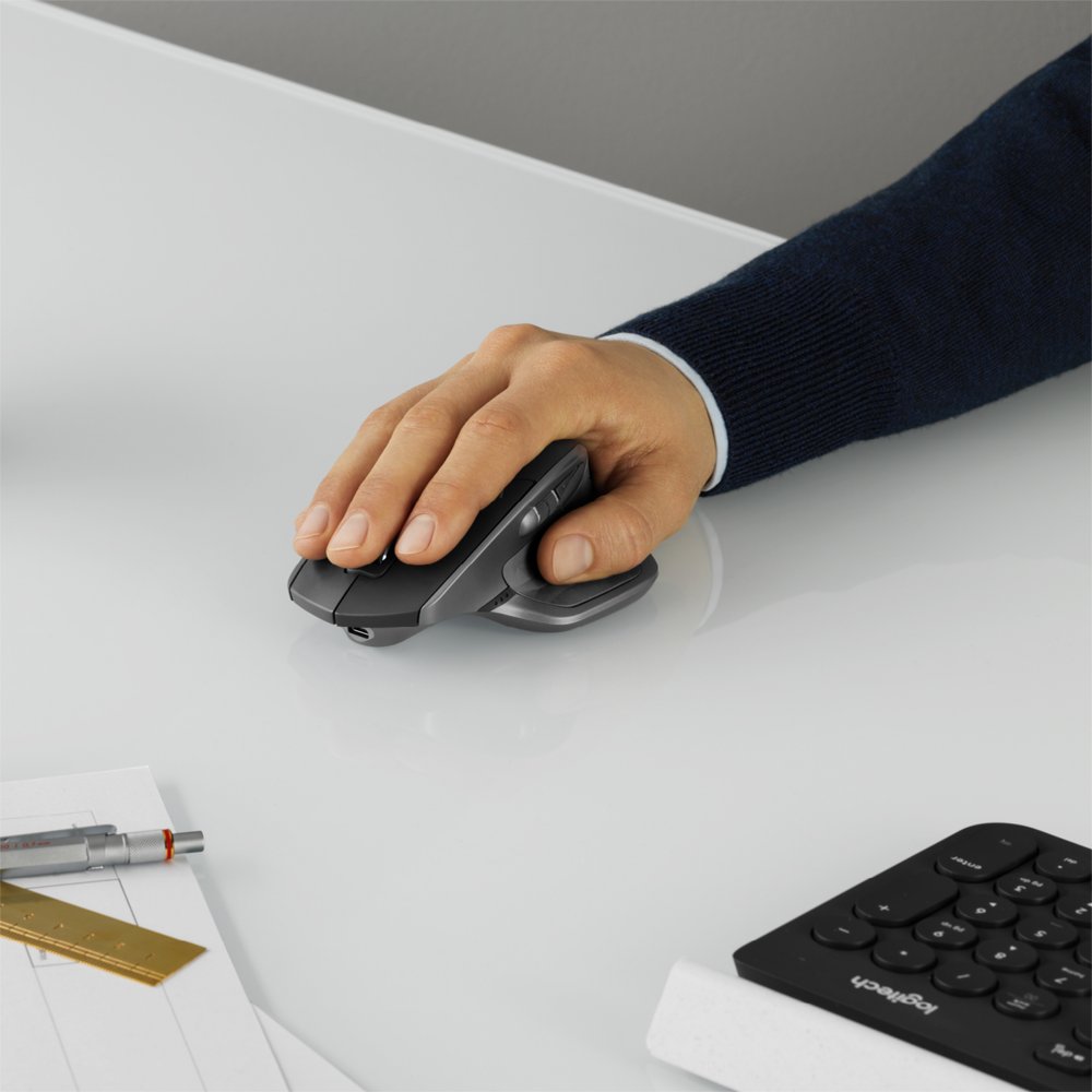 Logitech MX Master 2S | Draadloze Muis | Rechtshandig | RF + Bluetooth | 4000 DPI | Grafiet - Matmuis - Matmuis