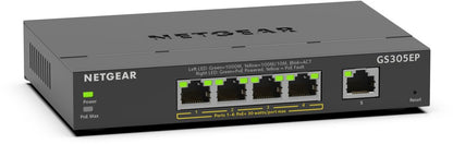 Netgear GS305EP | Managed L2 Switch | 5 Poorten | Gigabit Ethernet (10/100/1000 Mbps) | PoE - Matmuis