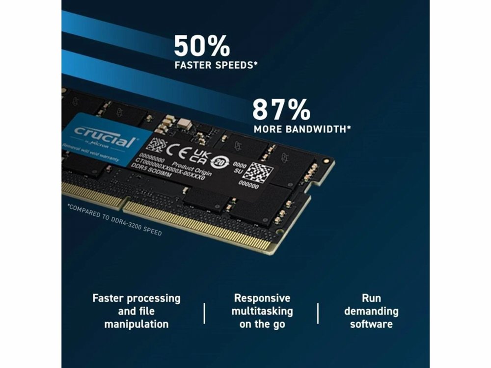 Crucial | 1x16GB DDR5 | 5600MHz | SODIMM | CL46 | Geheugenmodule | RAM - Matmuis - Matmuis