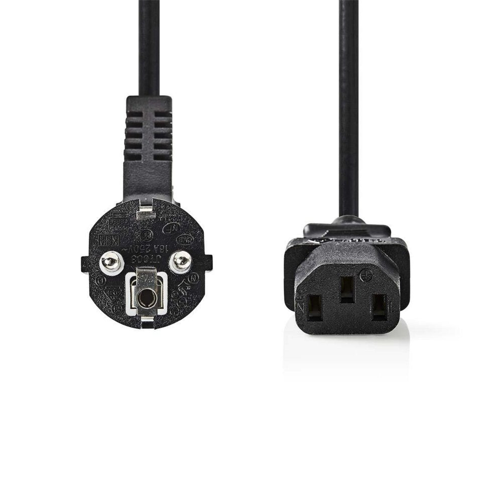 Nedis CEGP10000BK50 | 5 m Stroomkabel | Type F (CEE 7/7) Male naar IEC C13 | Zwart | 10A / 250V | PVC - Matmuis - Matmuis