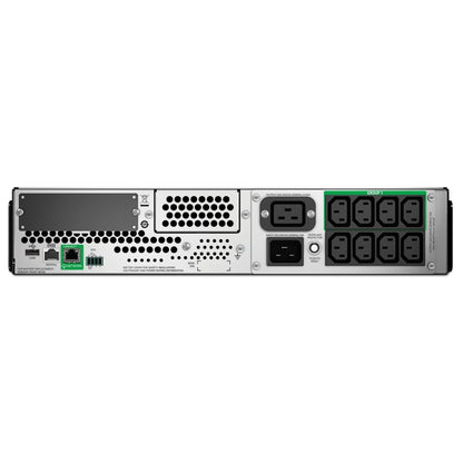 APC Smart-UPS SMT3000RMI2UC | 3000 VA / 2700 W | Rack Mount 2U | 8x IEC C13 & 1x IEC C19 | Pure Sine Wave | SmartConnect & AVR | LCD-scherm