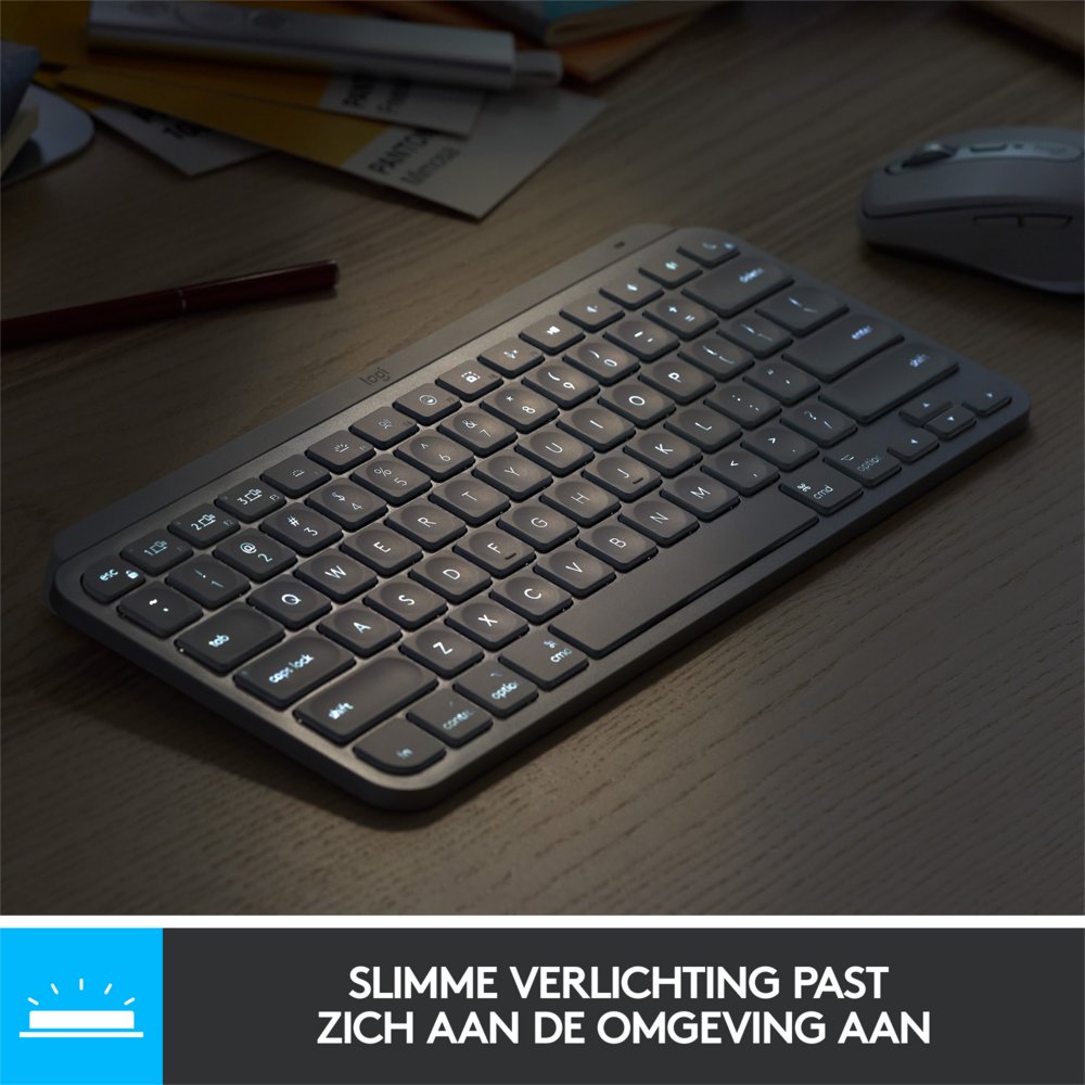 Logitech MX Keys Mini | Draadloos Verlicht Toetsenbord | QWERTY - Matmuis - Matmuis