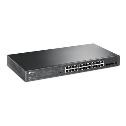 TP-Link TL-SG2428P | Managed Smart Switch | 28 Poorten | Gigabit Ethernet (10/100/1000 Mbps) | 24x RJ45 + 4x SFP | PoE+ (250W) | VLAN/QoS - Matmuis