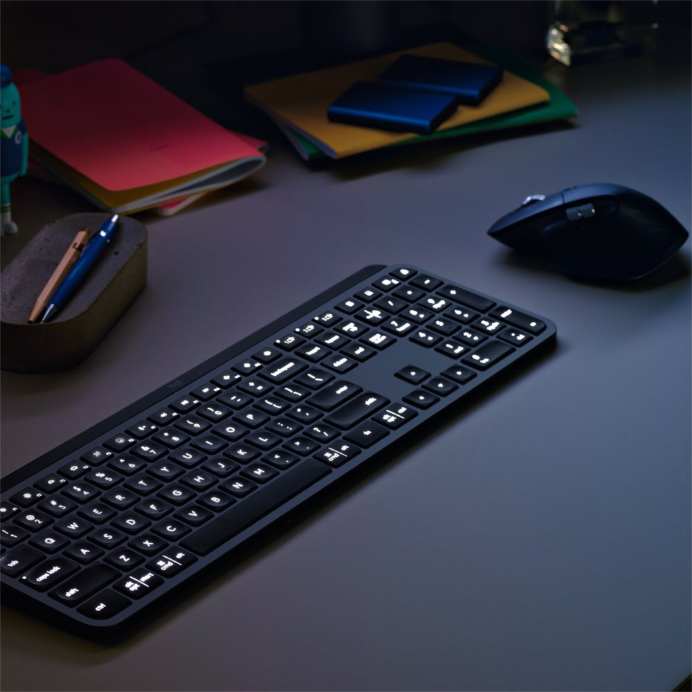 Logitech MX Keys Combo for Business Gen 2 | Draadloze Toetsenbord- en Muis-combo | RF / Bluetooth | QWERTY US International | Grafiet - Matmuis - Matmuis