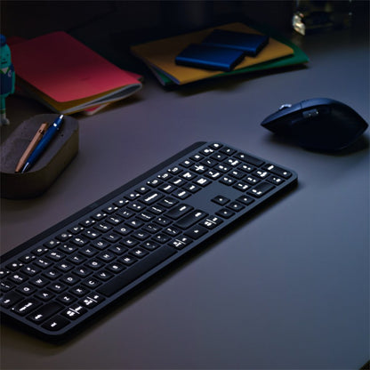 Logitech MX Keys Combo for Business Gen 2 | Draadloze Toetsenbord- en Muis-combo | RF / Bluetooth | QWERTY US International | Grafiet - Matmuis - Matmuis