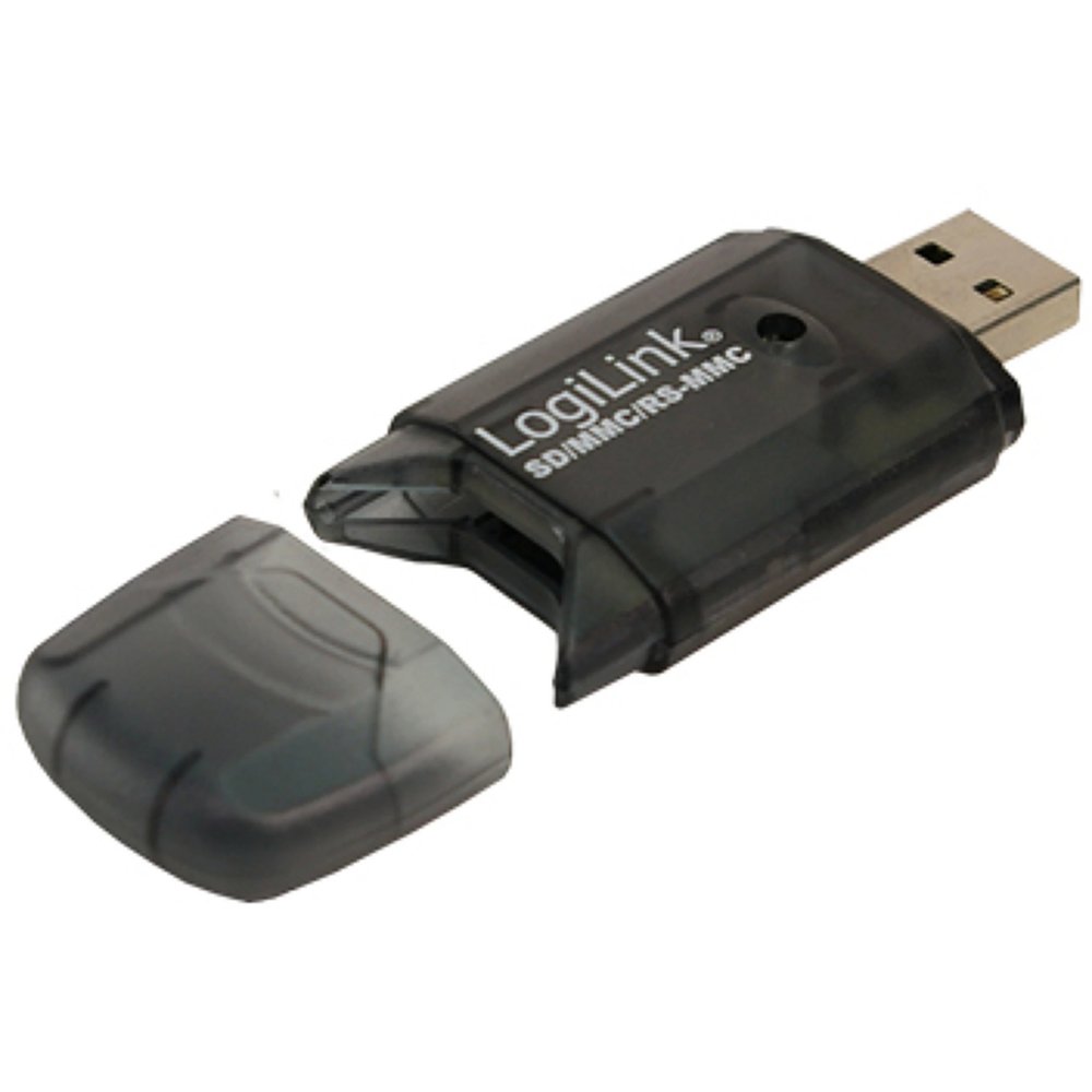 LogiLink USB 2.0 Geheugenkaartlezer | Externe Stick | SD/MMC | Zwart - Matmuis