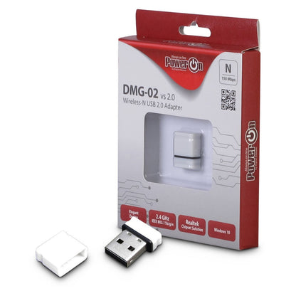 Inter-Tech DMG-02 | Wi-Fi 4 USB Nano Adapter | 150 Mbps | 2,4 GHz | USB 2.0 - Matmuis - Matmuis