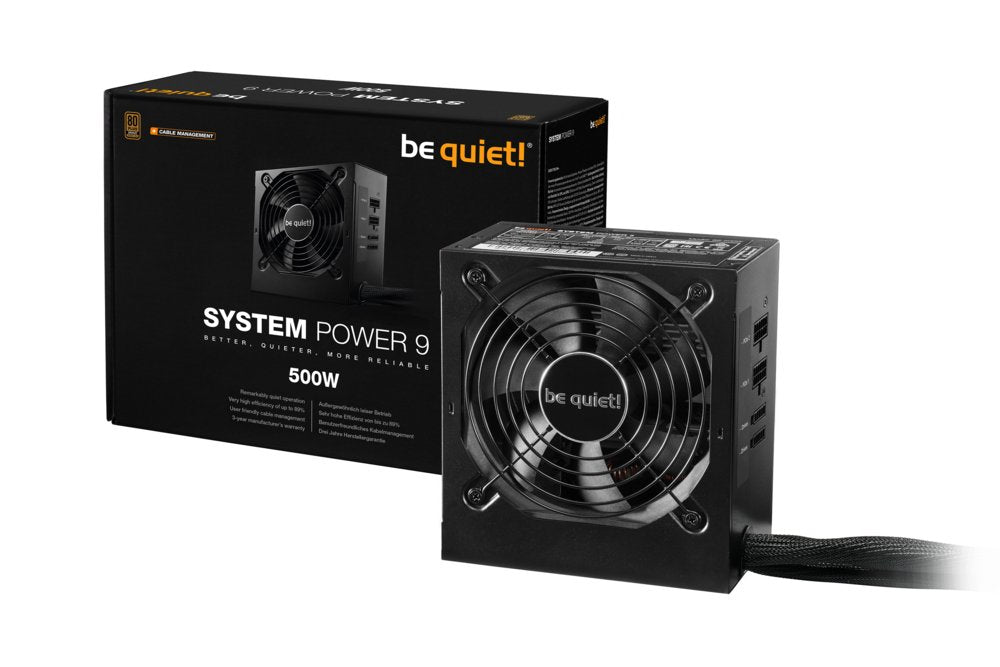 be quiet! System Power 9 500W CM | 500 Watt Bronze ATX PSU | Deels Modulair | Power Supply | Voeding - Matmuis - Matmuis
