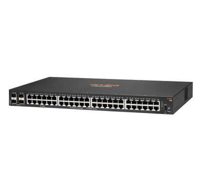 Hewlett Packard Enterprise Aruba 6100 48G 4SFP+ | Managed L3 Switch | 48x Gigabit Ethernet | 4x SFP+ | 1U Rackmount | Zwart