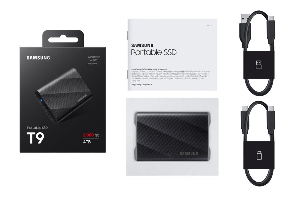 Samsung T9 | Externe SSD | 4TB | USB 3.2 Gen 2x2 | 2.000MB/s | Zwart | Compact & Snel - Matmuis - Matmuis