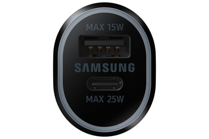 Samsung EP-L4020 | Autolader 25W USB-C & USB-A | Zwart