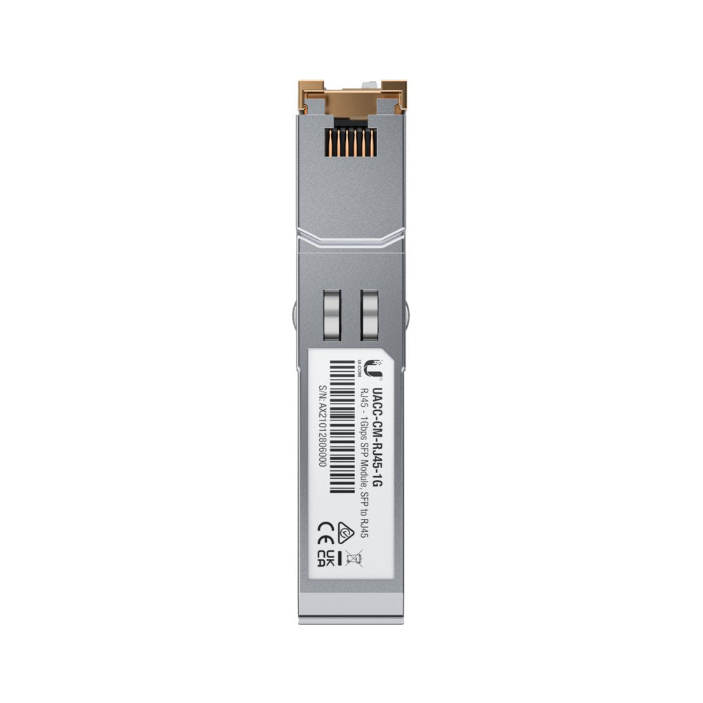 Ubiquiti UACC-CM-RJ45-1G | SFP Transceiver Module | 10/100/1000 Mbps | Koper | RJ45 | 100 m - Matmuis
