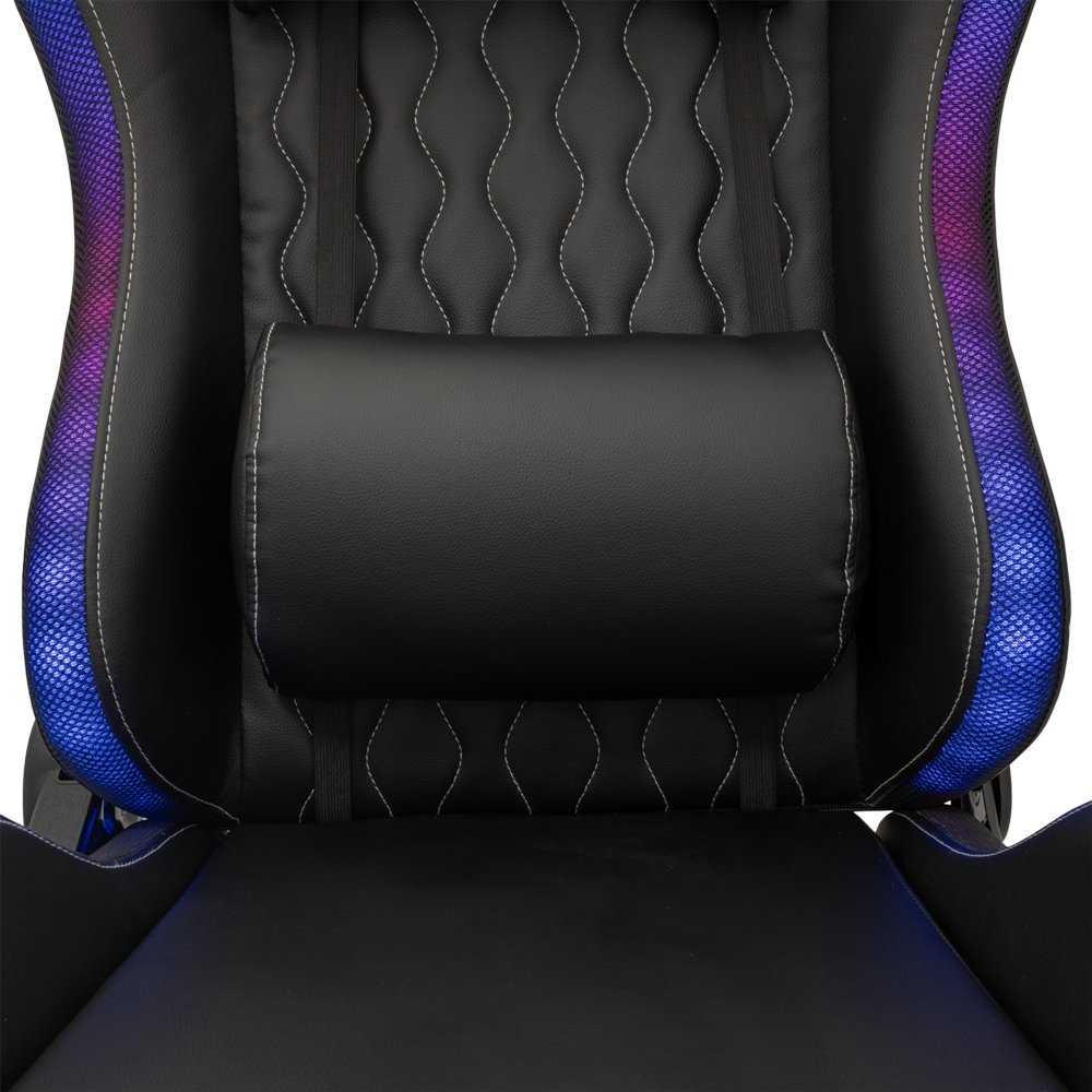 White Shark INDIANAPOLIS | Gamestoel met RGB-verlichting | Belastbaar tot 120 kg - Matmuis - Matmuis