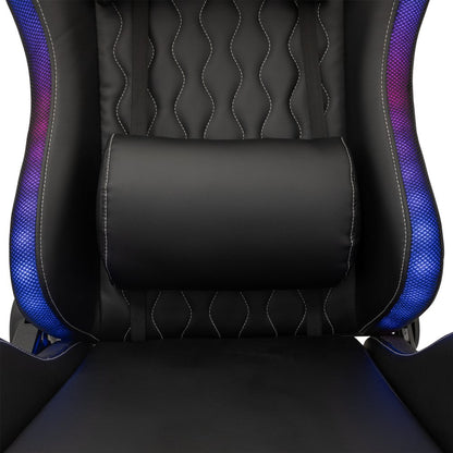 White Shark INDIANAPOLIS | Gamestoel met RGB-verlichting | Belastbaar tot 120 kg - Matmuis - Matmuis