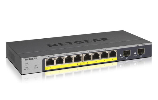 NETGEAR GS110TP | Managed L2/L3/L4 Switch | 8 Poorten | Gigabit Ethernet (10/100/1000 Mbps) | PoE | Grijs - Matmuis