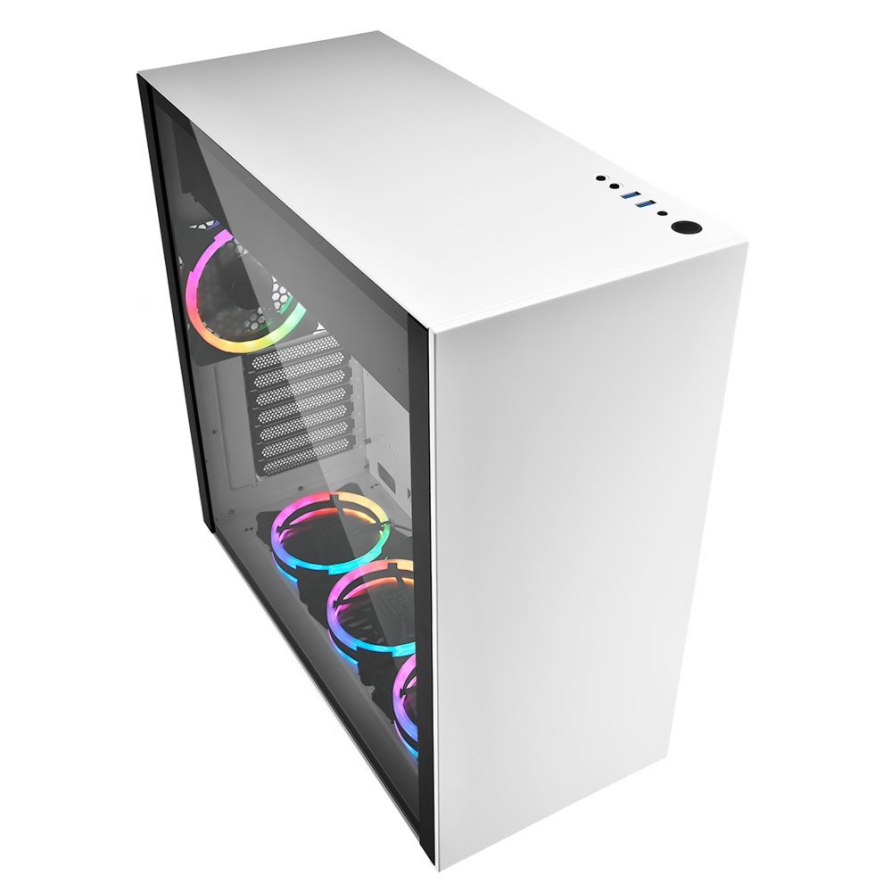 Sharkoon Pure Steel RGB | Midi Tower Behuizing | Wit - Matmuis