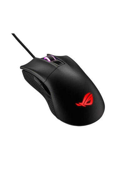 ASUS ROG Gladius II Core | Bedrade Gaming Muis | Rechtshandig | USB-A | 6200 DPI | Zwart - Matmuis - Matmuis