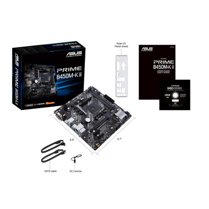 ASUS Prime B450M-K II AMD | Socket AM4 | AMD B450 | 2xDDR4 | Micro-ATX | Moederbord - Matmuis - Matmuis