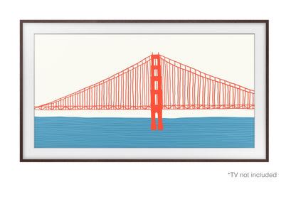 Samsung Lijst voor 75'' Samsung the Frame TV - Walnoothout Look - Matmuis