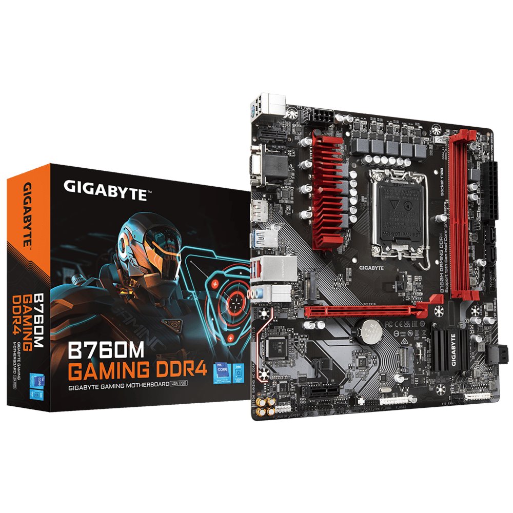 Gigabyte B760M GAMING DDR4 | Socket LGA 1700 | Intel B760 | 4xDDR4 | Micro-ATX | Moederbord - Matmuis - Matmuis